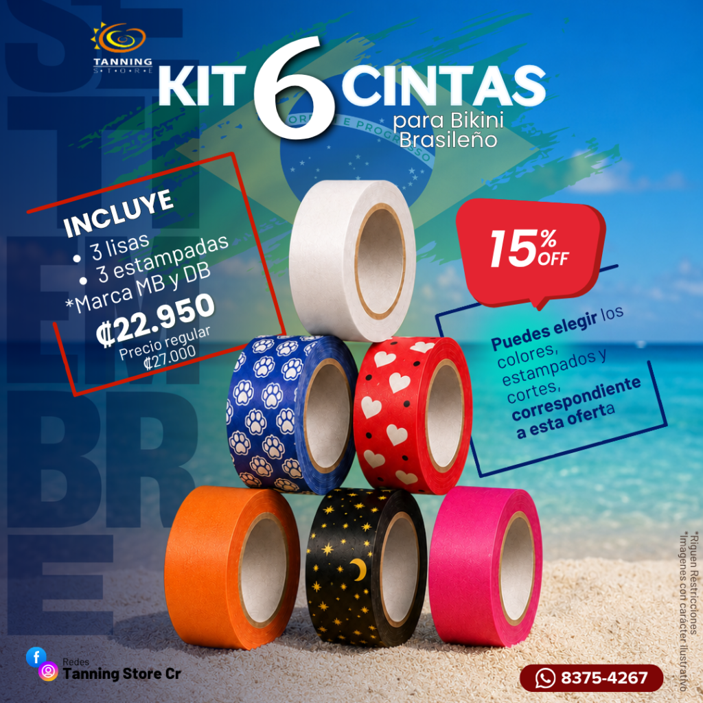 KIT 6 CINTAS PARA BIKINI BRASILEÑO