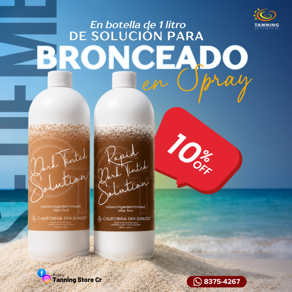10% off 1 LITRO SOLUCIÓN PARA BRONCEADO EN SPRAY