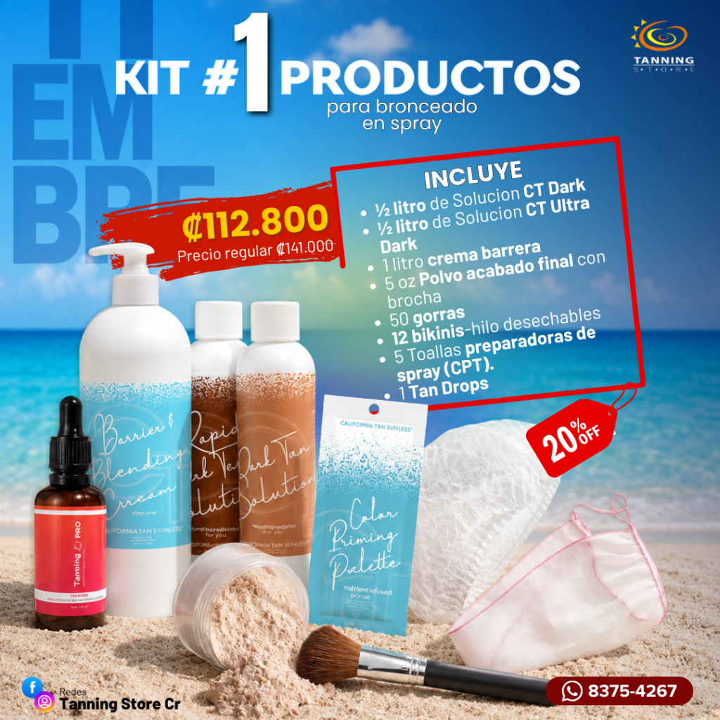 KIT #1 productos pra bronceado en spray