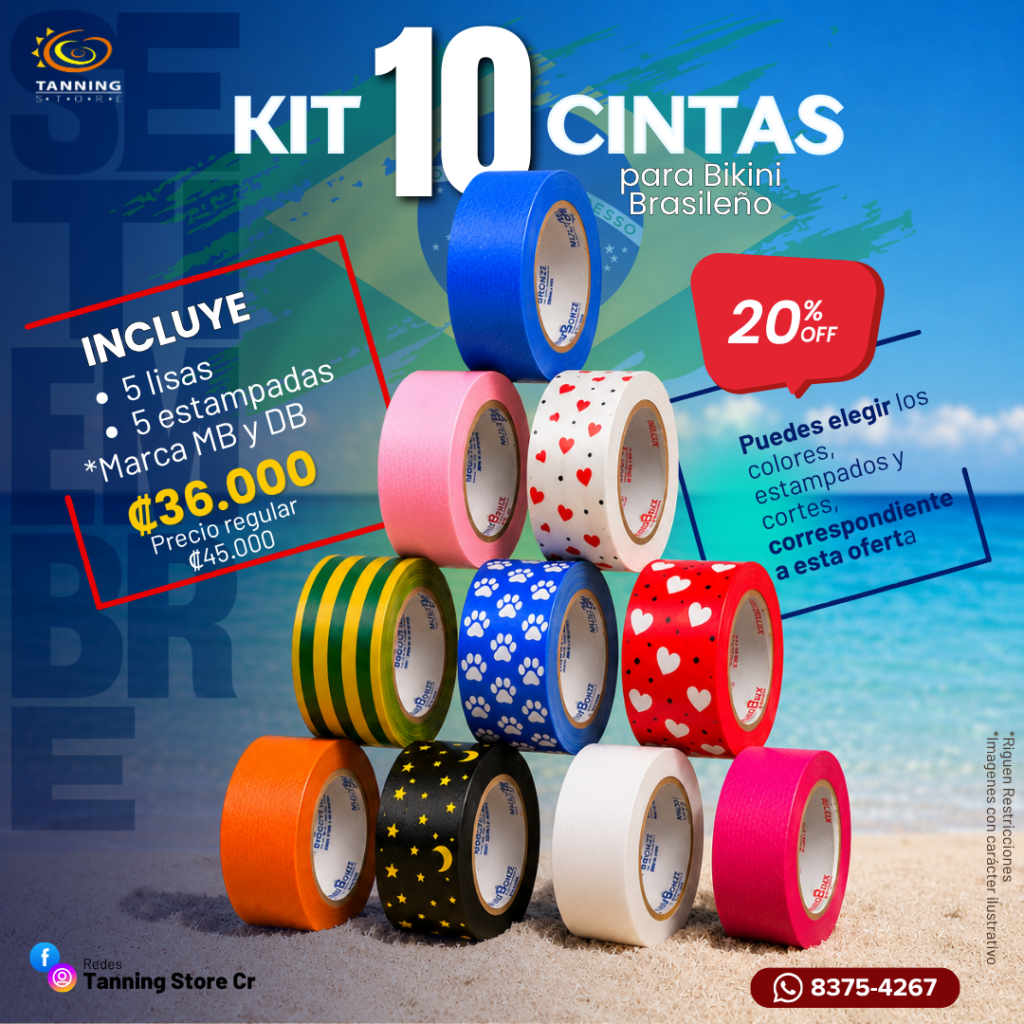 KIT 10 CINTAS PARA BIKINI BRASILEÑO